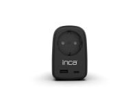 Inca IPW-42SY 1Port 12W USB+Type-C Akım Korumalı Duvar Priz-Siyah USB Girişi: 220V-250V~ 50/60HZ Çocuk Koruma Özelliği I